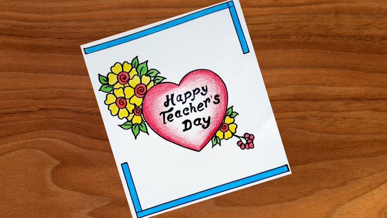 Teachers Day Special Drawing || Teachers Day Card 2021 || Card Drawing ...